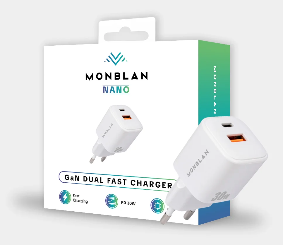 Адаптер Monblan USB-A + USB-C 30W Nano Series