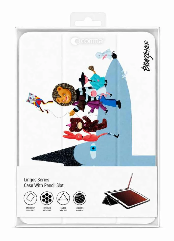 Чохол Comma для iPad 10 10.9 2022/iPad 11 11” 2025/26 Lingos with Pencil Slot Series