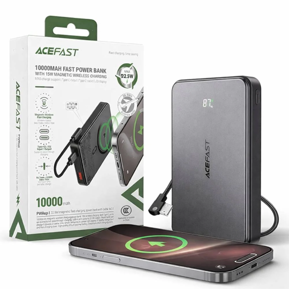 PowerBank Acefast M31 22.5W Magnetic Fast Charging with cable 10000mA