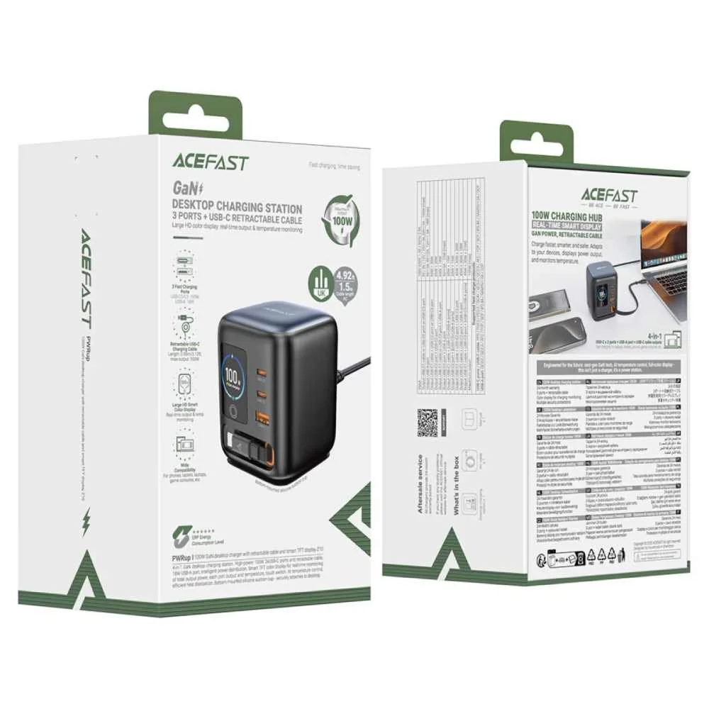 Настільна зарядна станція ACEFAST Z10 PD100W GaN (3xUSB-C+USB-A)