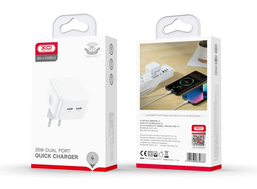 Адаптер XO 35W 2xUSB-C