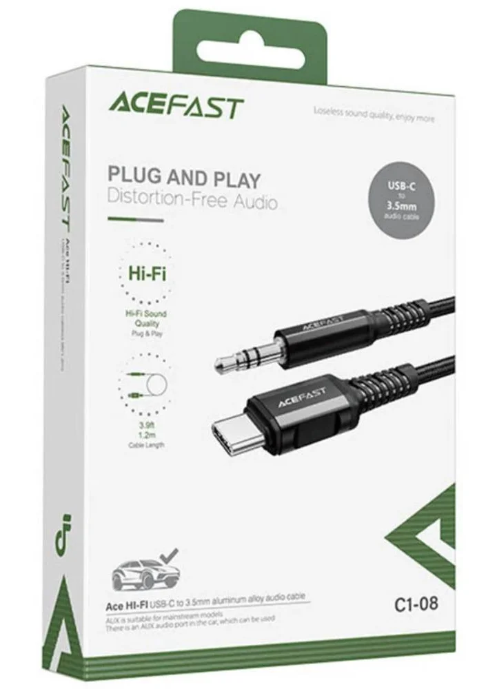 AUX Acefast C1-08 Aluminium Alloy USB-C to 3.5mm