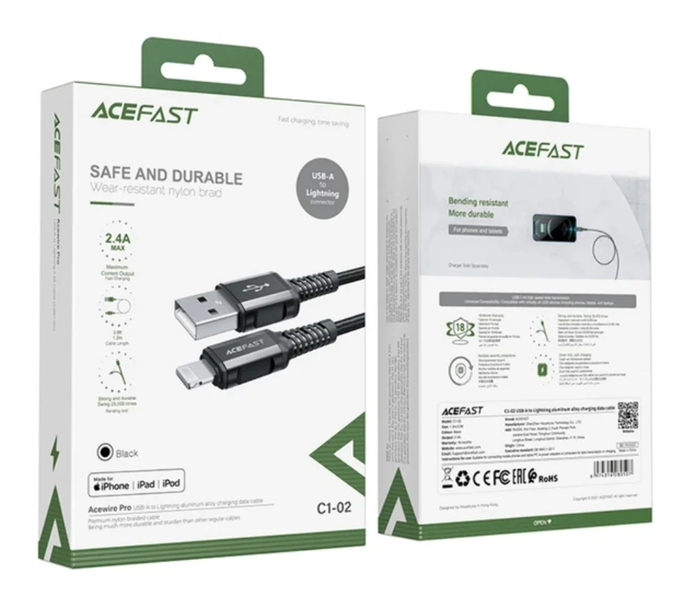 Кабель Acefast C1-02 MFI USB to Lightning