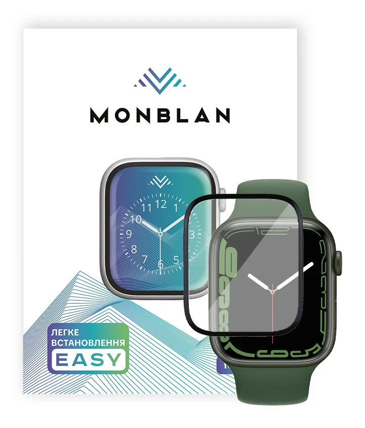 Захисне скло з автоінсталяцією Monblan для Apple Watch 10/11 42mm Easy Series
