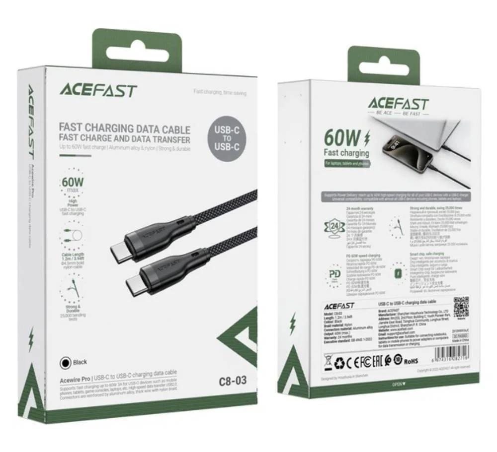 Кабель Acefast C11-04 USB-A to USB-C Magnetic Series