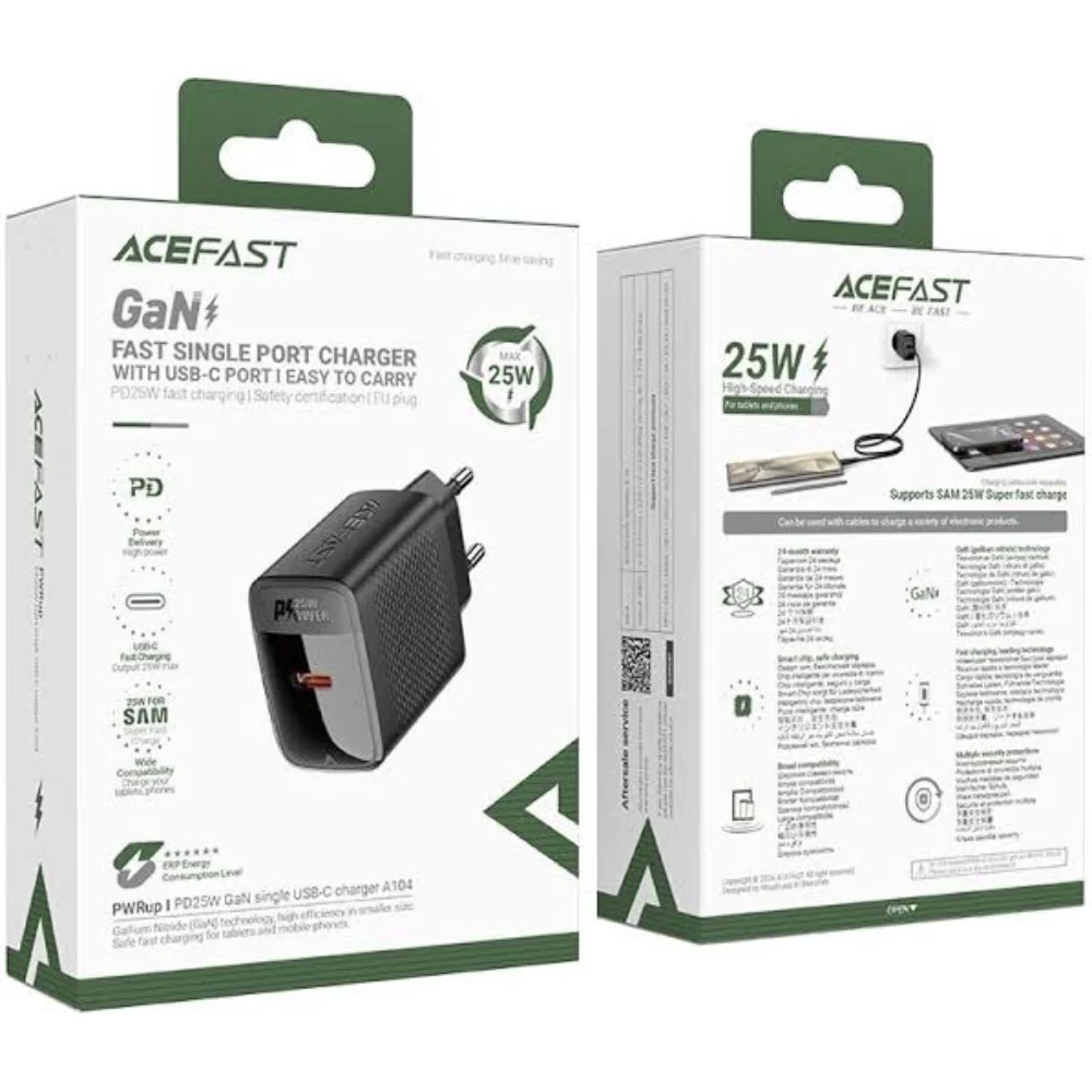 Адаптер Acefast A104 PD25W GaN USB-C