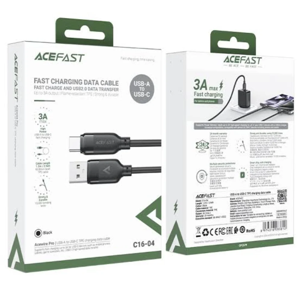 Кабель Acefast C16-04 USB-A to USB-C TPE Series