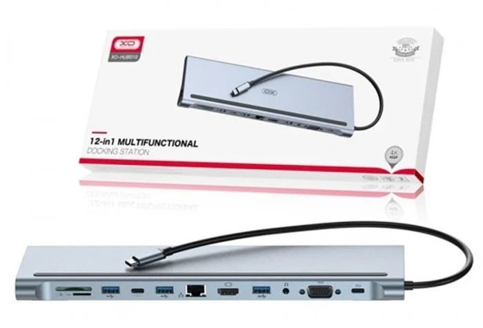 Перехідник XO 12in1 HUB Multifunctional Docking Station Series (Tarnish)