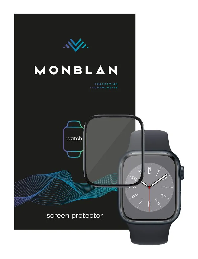 Захисне скло Monblan для Apple Watch 42mm 3D Full Glue (Black)