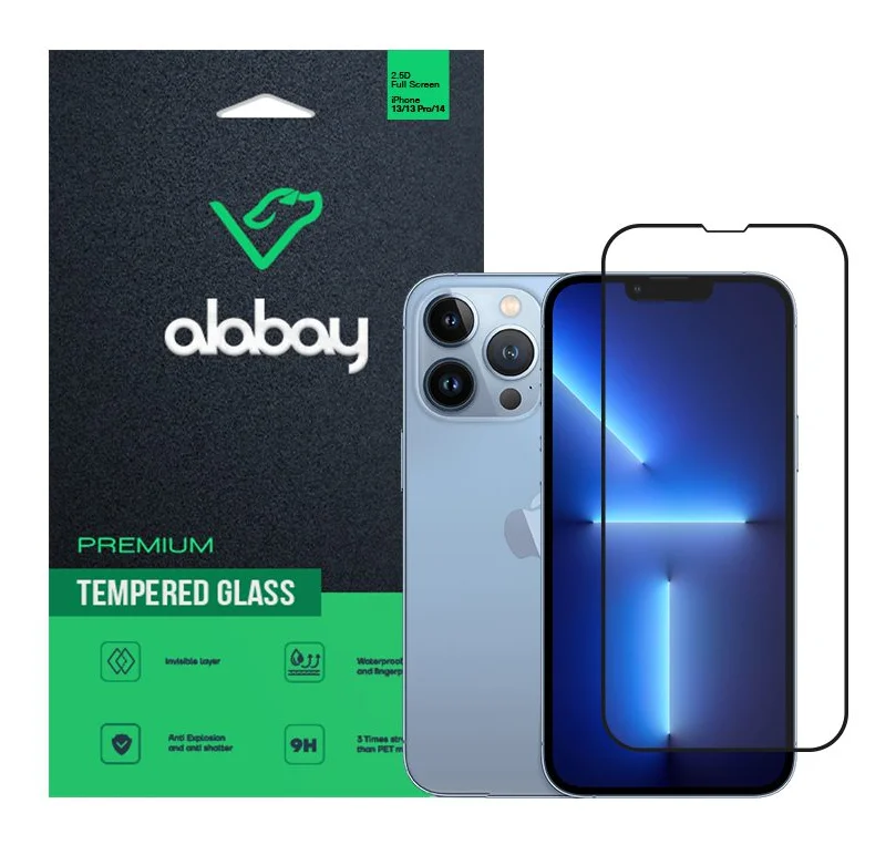 Захисне скло Alabay для iPhone 13 Pro Max/14 Plus Anti Static (Black)