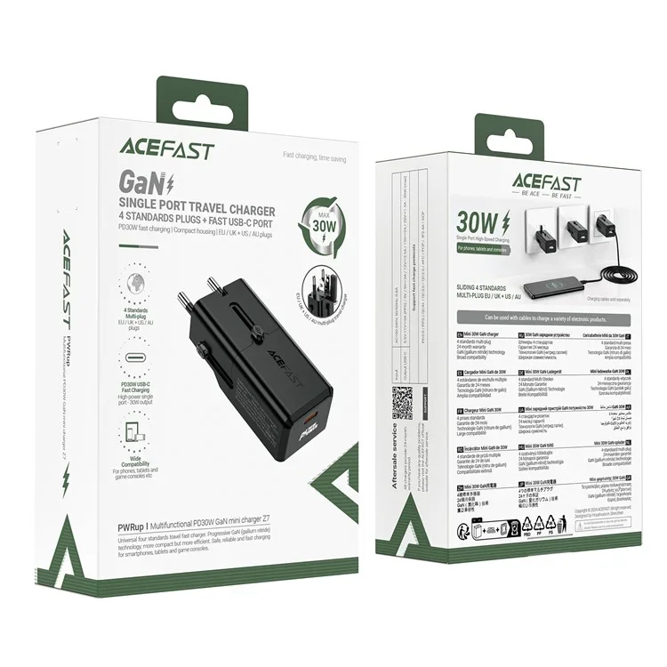 Адаптер Acefast Z7 Multifunctional PD30W GaN Mini