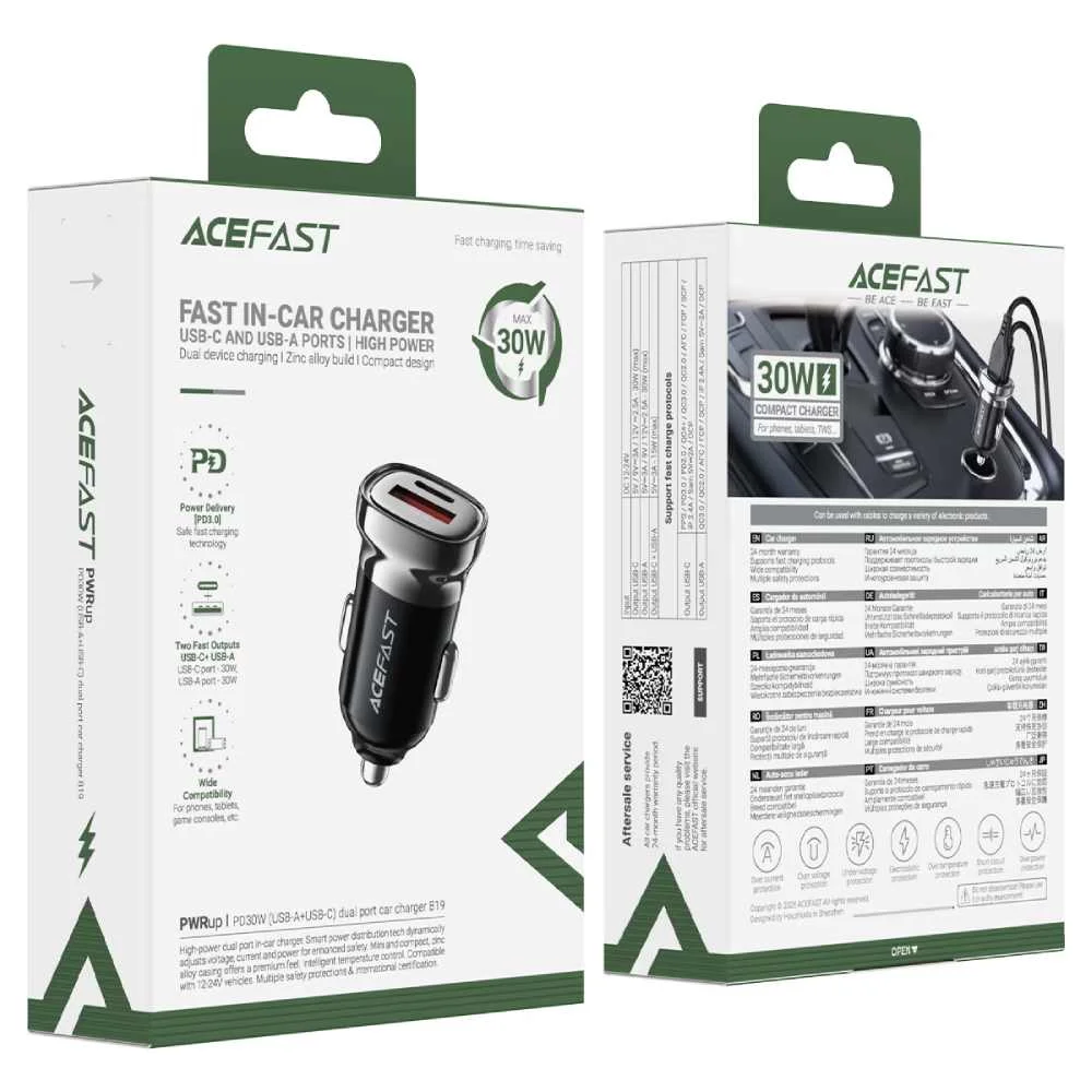 Адаптер Acefast B19 PD30W [USB-C+USB-A]