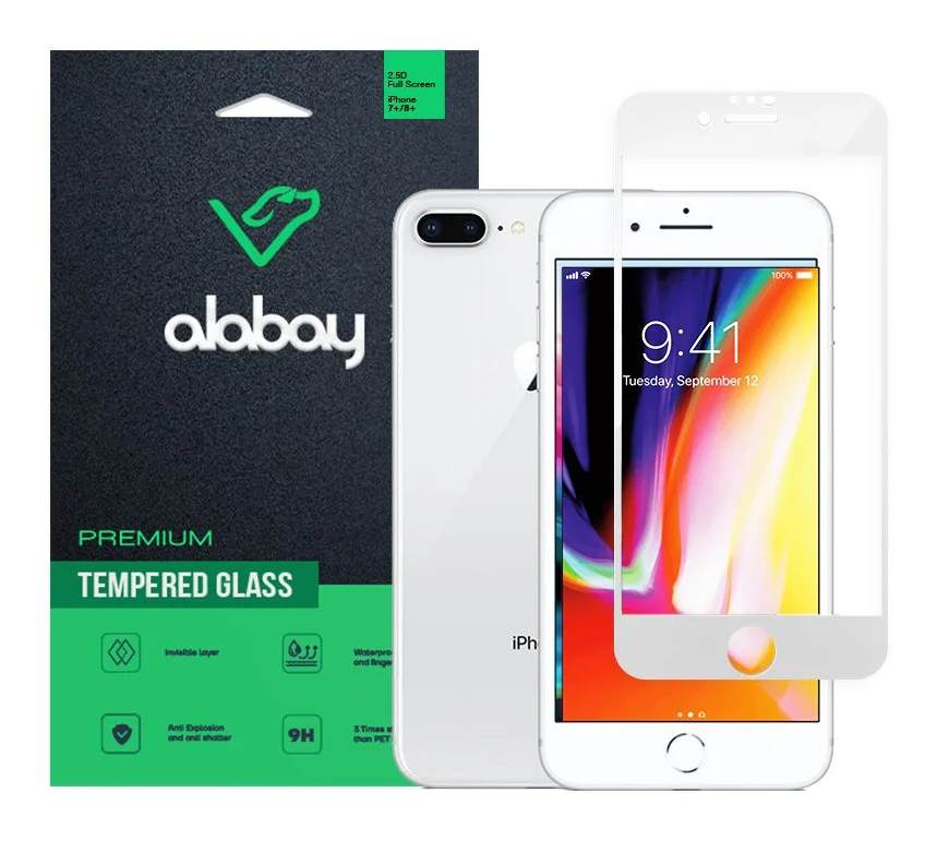 Захисне скло Alabay для iPhone 7+/8+ Anti Static (White)